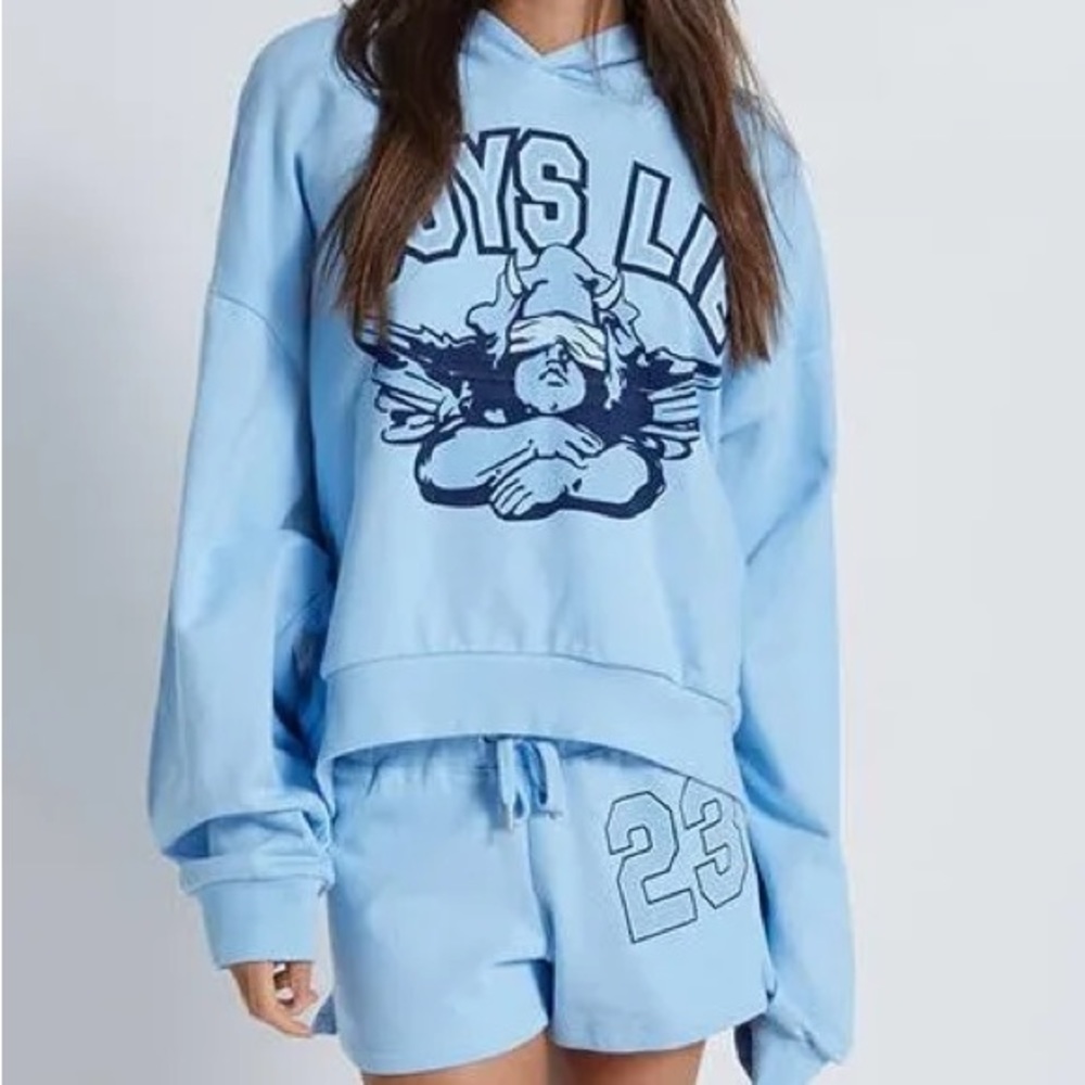 Boys lie dream tie baby blue set